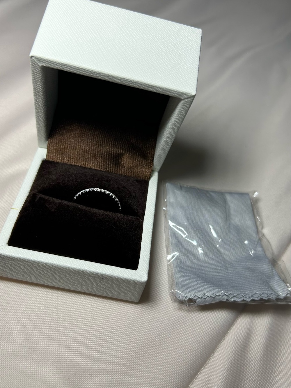 SILVERNANA Moissanite Eternity Ring S925 Sterling Silver